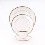 طقم نوريتاكي كامل 127 قطعة – أبيض ذهبي رفيع